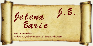 Jelena Barić vizit kartica